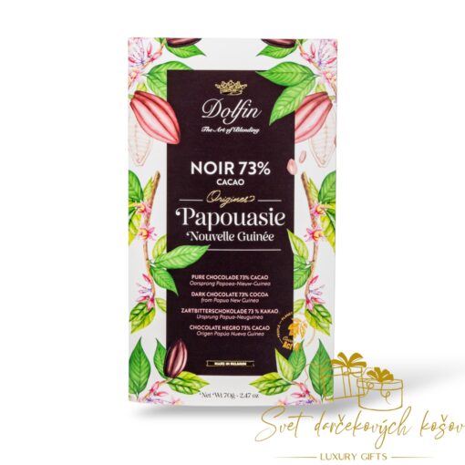 Dolfin horká čokoláda Papua-Nová Guinea 73% 70g Belgicko